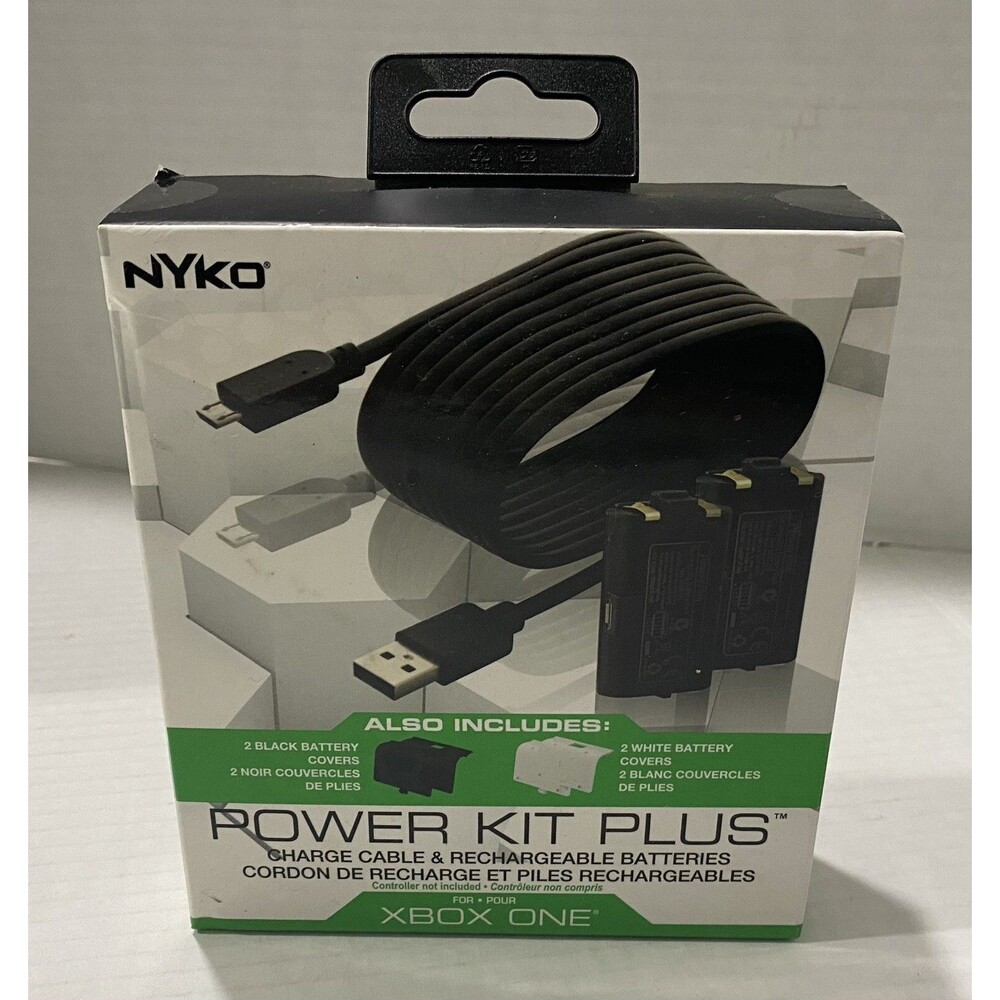 Nyko Power Kit Plus For XBox One Charge Cable & Rechargeable Batteries New